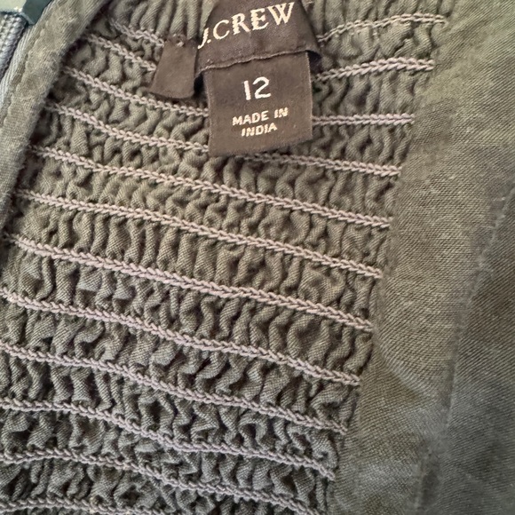 J. Crew Green Floral Boho Mini Dress w Sweetheart Neckline - Picture 10 of 10